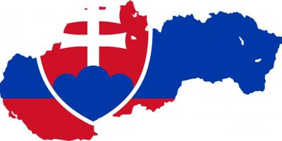 Peta Slovakia bendera