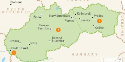 Peta Slovakia kawasan