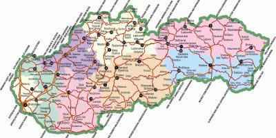 Slovakia tarikan pelancong peta