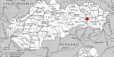 Peta timur Slovakia